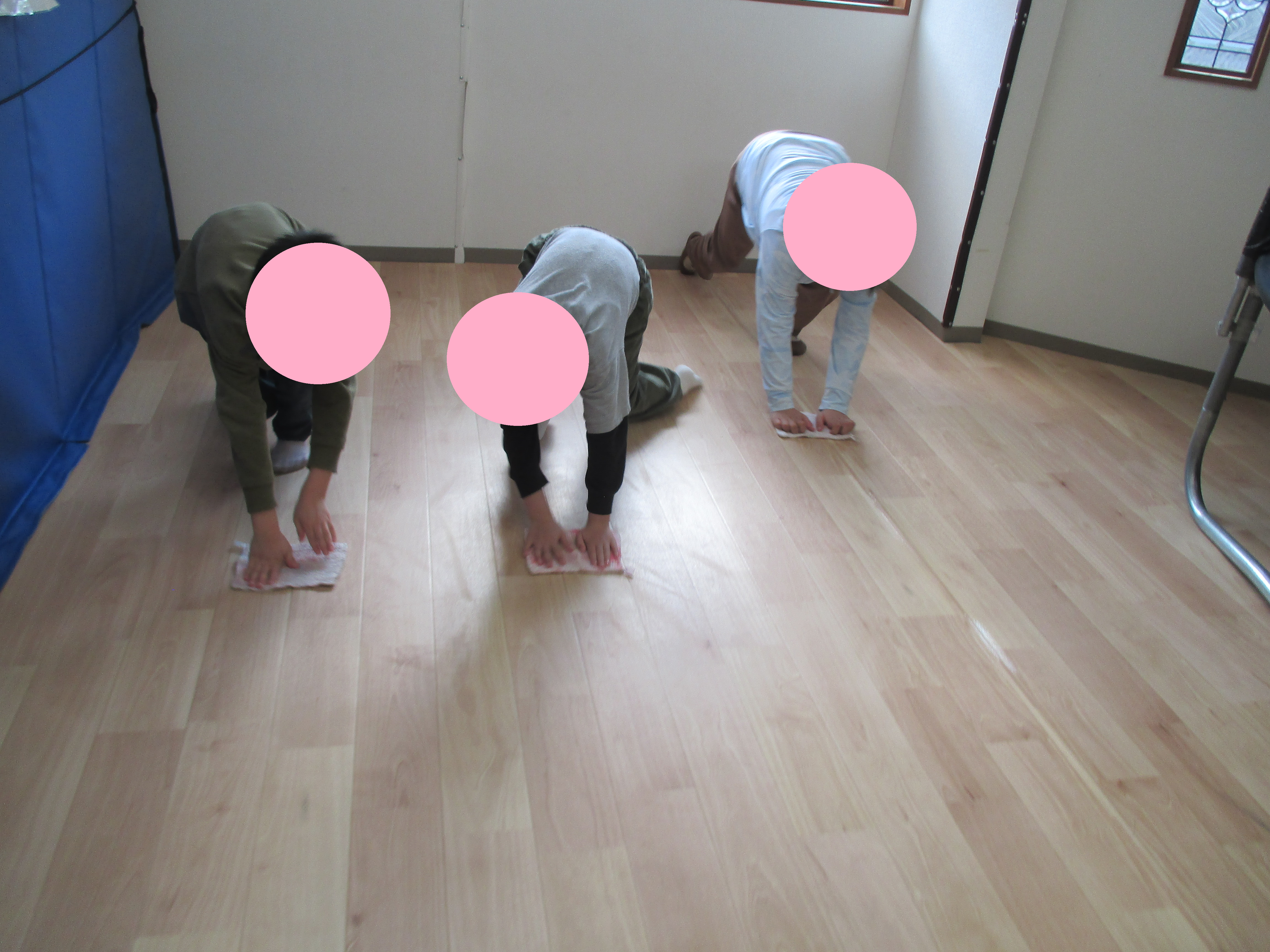 そえる 雑巾がけレース!