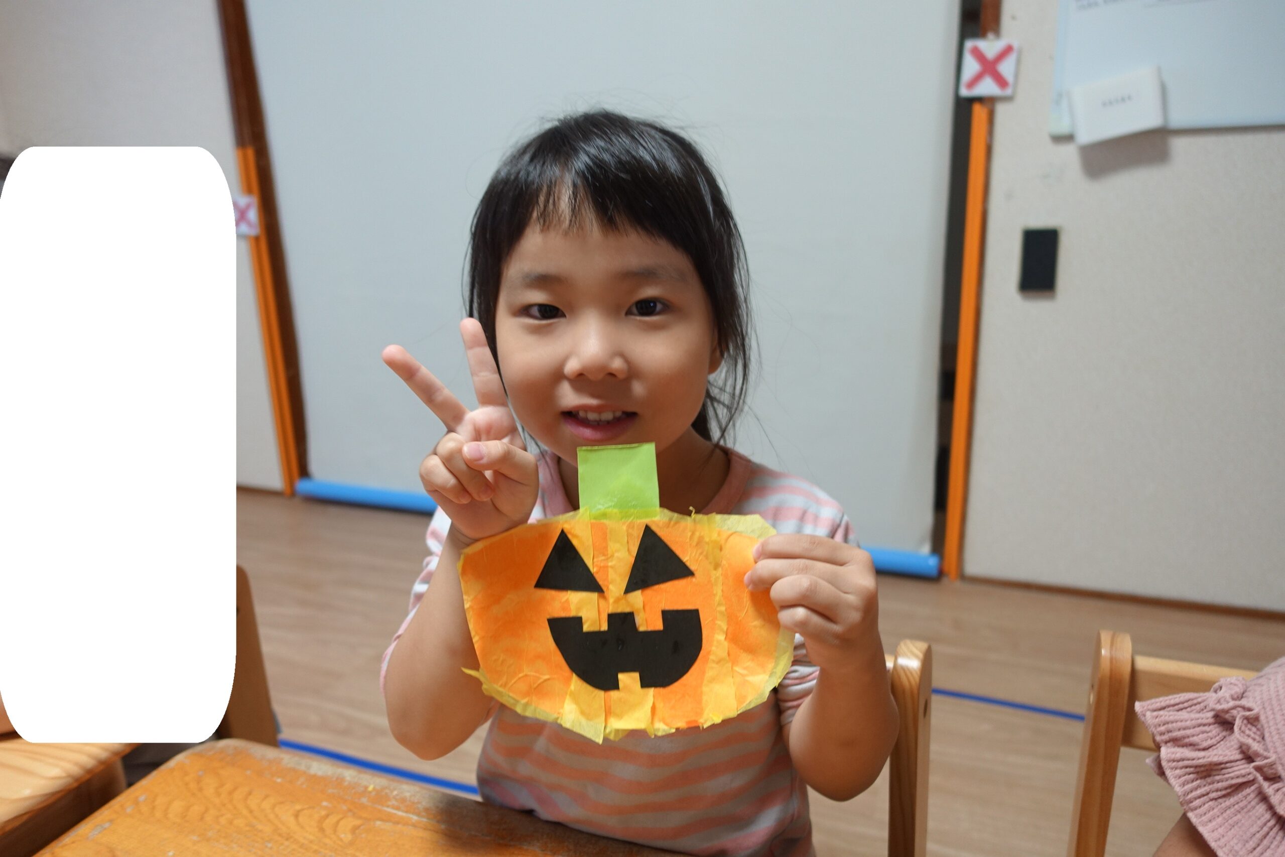 ここあーる：壁面製作「かぼちゃ🎃」