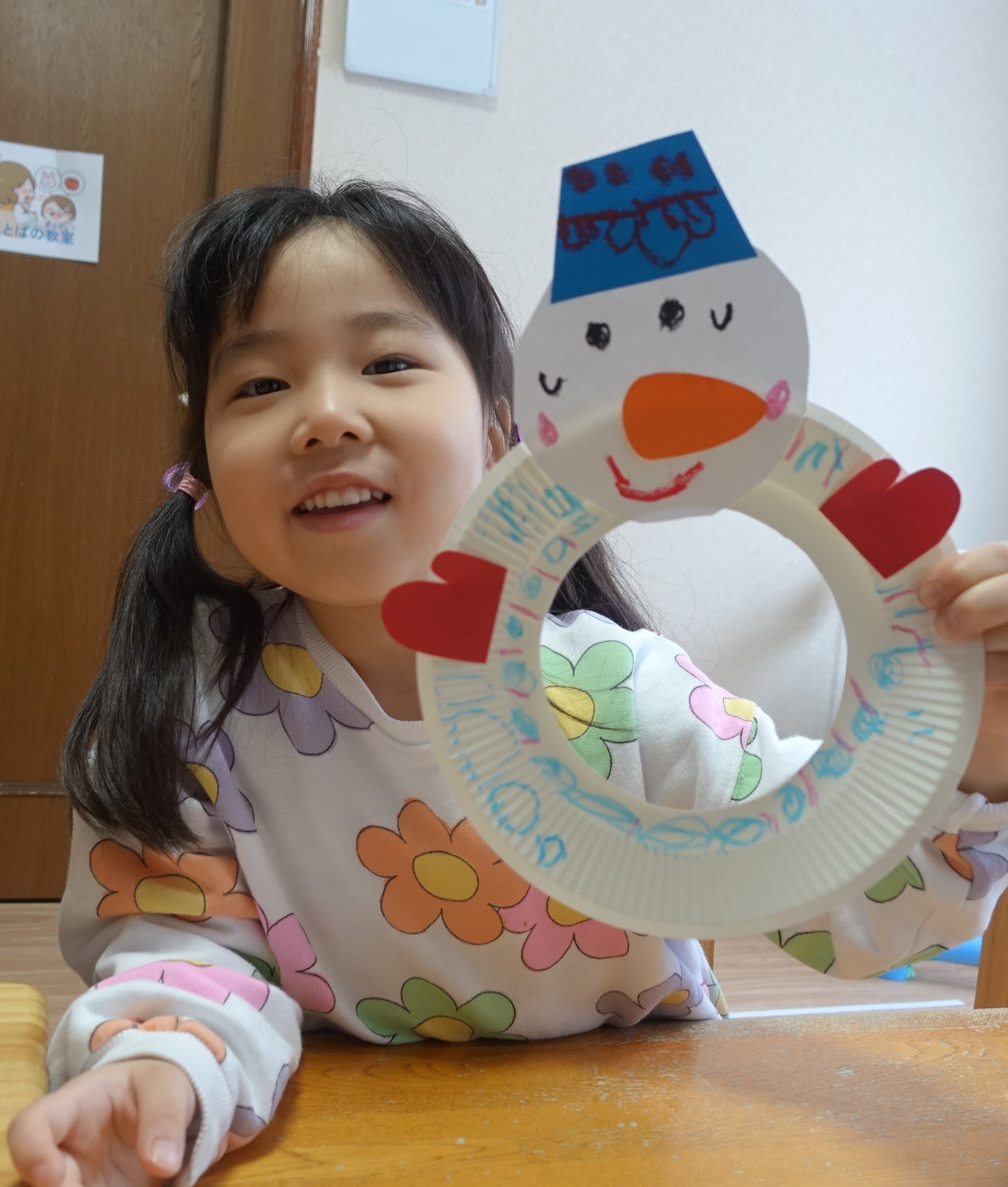 ぺんぎん・らいおんくらす🐧🦁「壁面製作：雪だるま⛄」