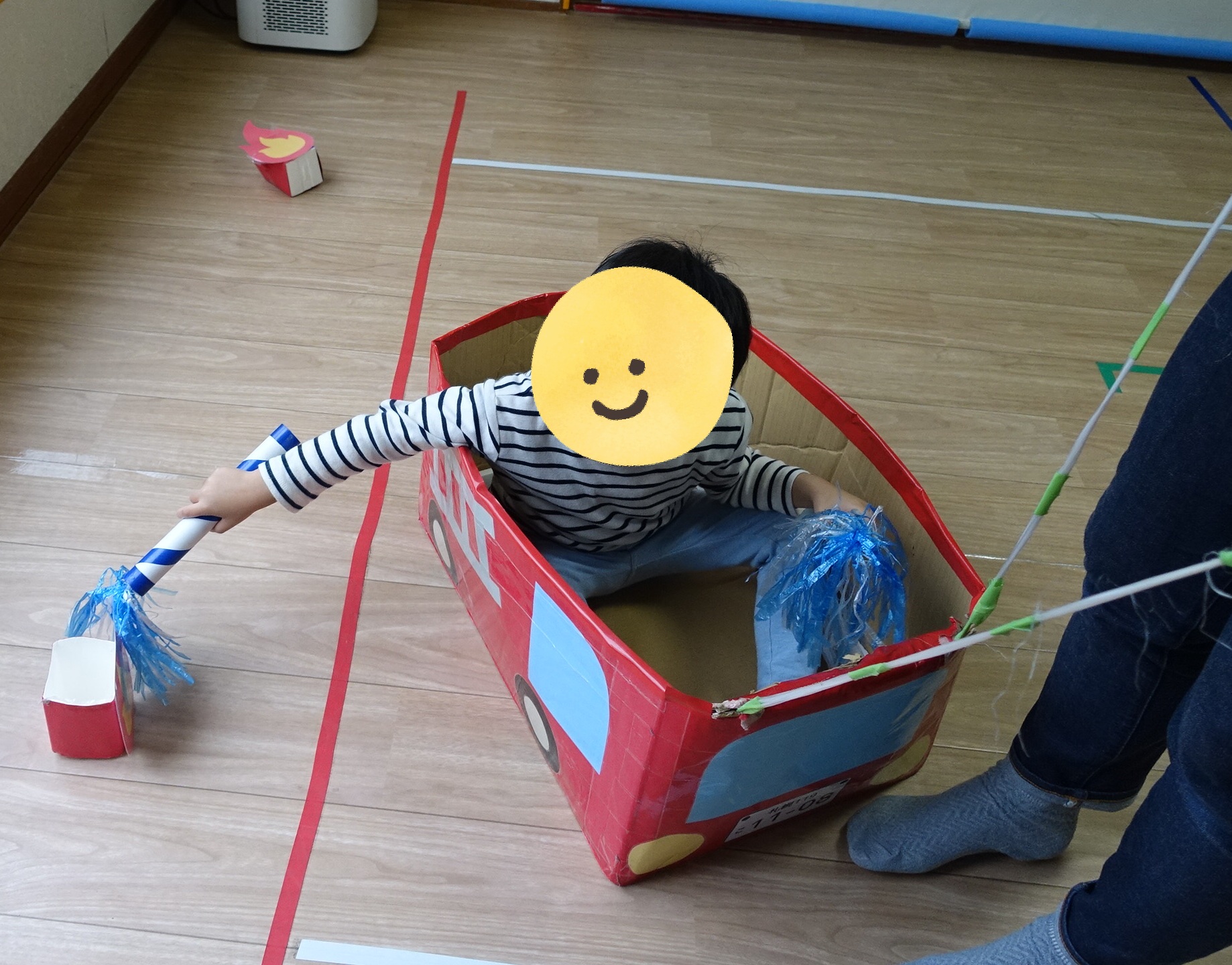 ぺんぎんくらす🐧「消防車リレー🚒」
