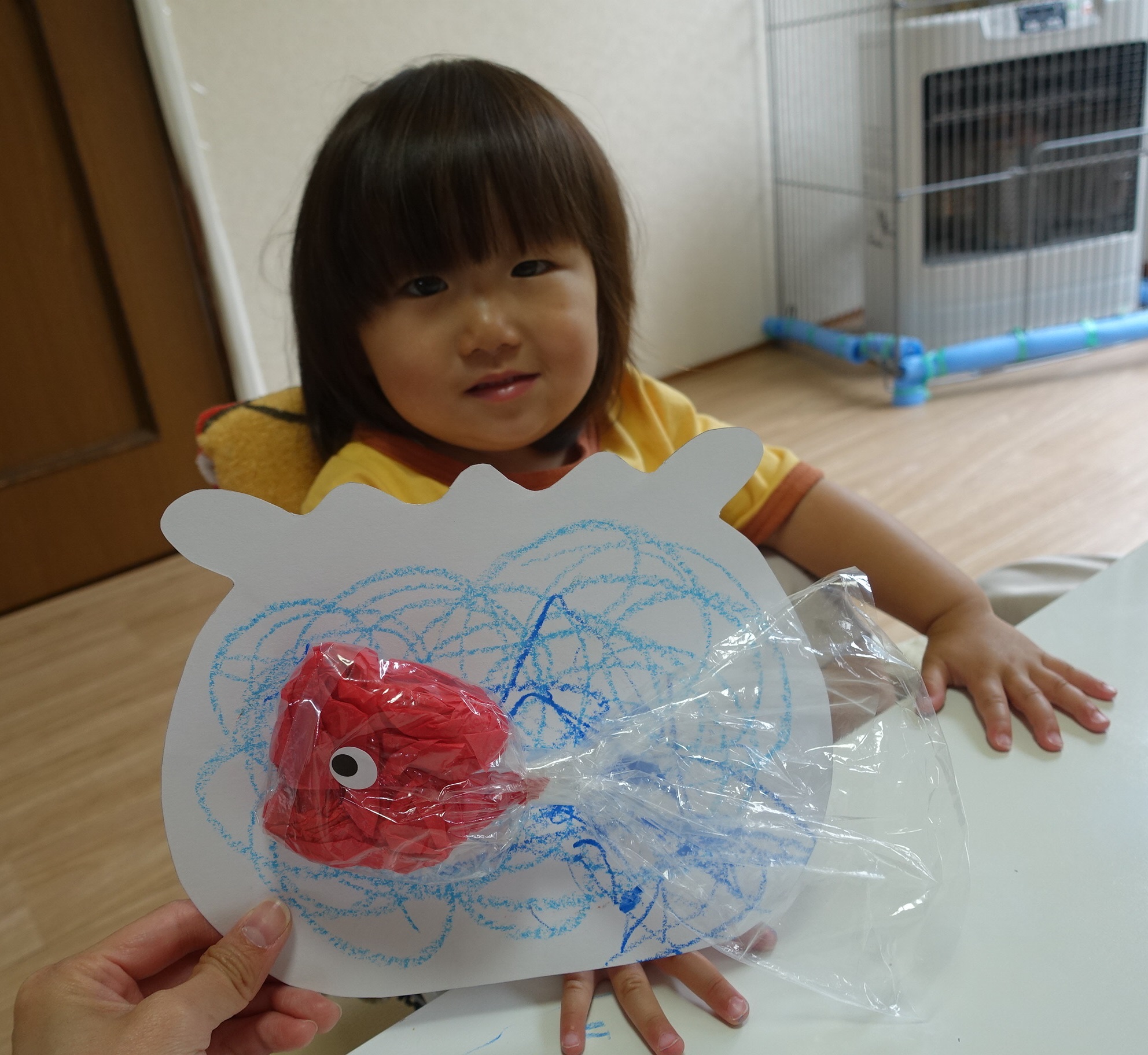 ぺんぎん・らいおんくらす🐧🦁 壁面製作「金魚づくり」 🐠✨